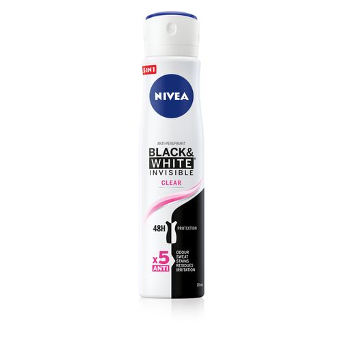 NIVEA BLACK&WHITE INVISIBLE Clear sprej za žene 250ml slika 1