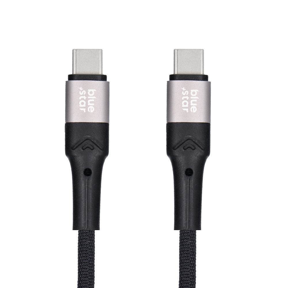 USB C na USB C kabel Blue Star 3A 60W PD QC4.0 pleteni 2m TFK-DC-004 crni slika 3