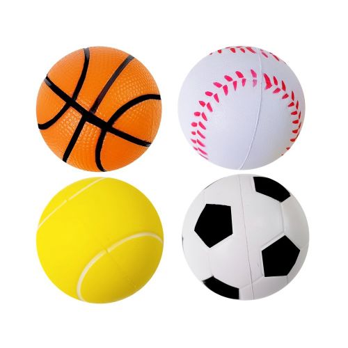 Set od 4 mekane loptice: baseball, tenis, košarka, nogomet slika 2