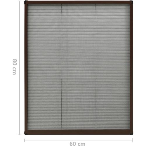 Zaslon protiv insekata za prozore aluminijski smeđi 60 x 80 cm slika 7