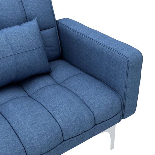 Kauč na razvlačenje od tkanine plavi slika 14