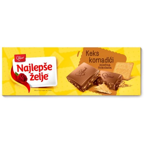 Najlepše želje čokolada sa keksom 250g slika 1