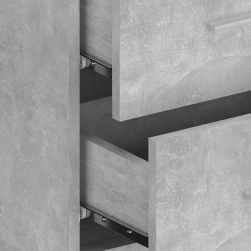 Zidni noćni ormarić siva boja betona slika 7