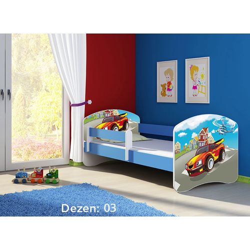 Deciji krevet ACMA II 160x80 + dusek 6 cm BLUE3 slika 1