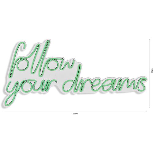 Wallity Follow Your Dreams - Zelena Dekorativna Plastična LED Rasveta slika 8