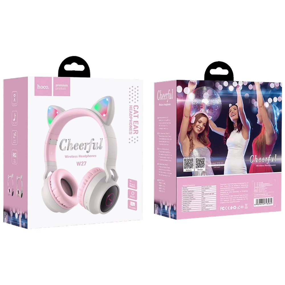 hoco. Slušalice bežične, Bluetooth - W27 Cat Ear Gray slika 3