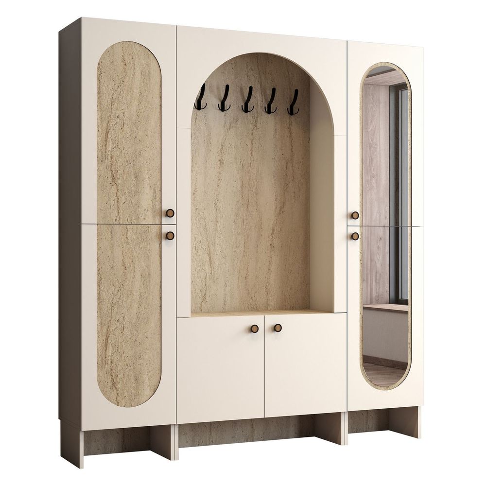 Hall Stand Palermo KLM - Krem Travertin slika 6