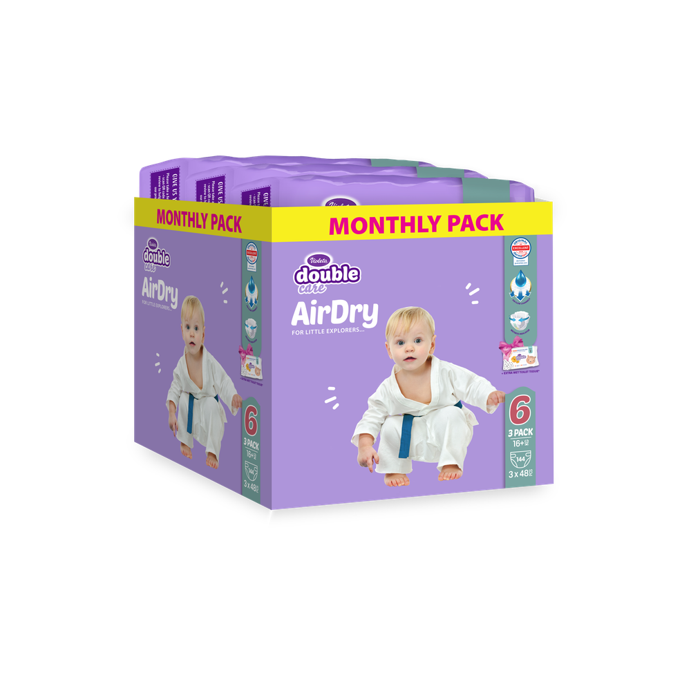 Violeta Double care pelene Air Dry Mjesečno pakovanje slika 3