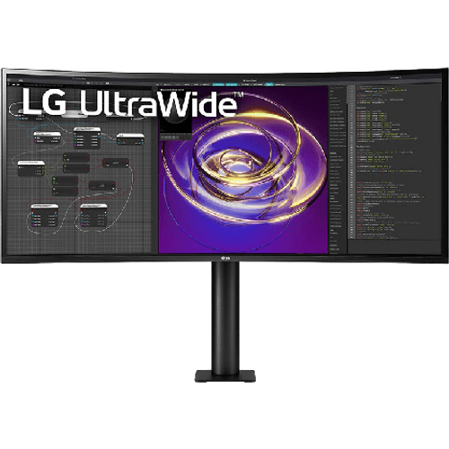 LG 34WP88CP-B 34'' IPS UltraWide Ergo QHD 3440x1440@60Hz, 21:9, 1000:1, 5ms, 300cd/m², 178°/178°, HDR10, 1 USB-C, 2 USB 3.0 downstream, 2 HDMI, 1 DP, AMD FreeSync, VESA 100x100mm, Height, Tilt, Swivel, Pivot, Black, 3yw slika 1
