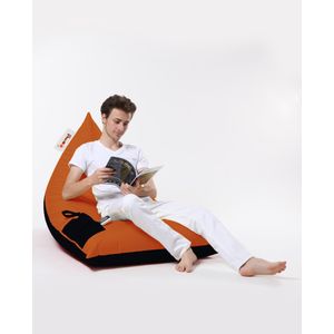 Pyramid Large Double Color Bed Pouf - Orange Orange Garden Bean Bag