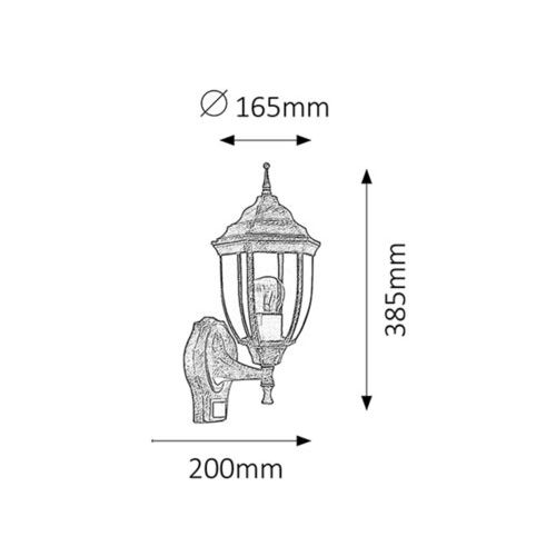 Rabalux Nizza spoljna zidna lampa 60Wa.ar.IP43 senzor Spoljna rasveta slika 2