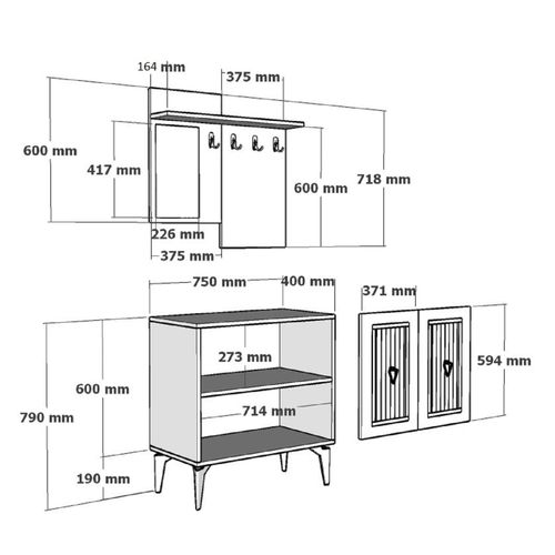 Masal - Anthracite, Silver Anthracite
Silver Hall Stand slika 8