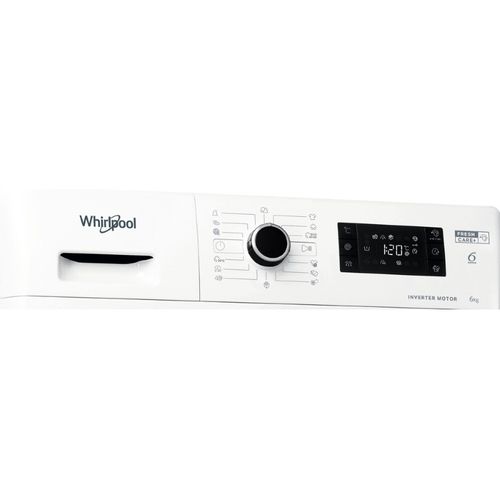 Whirlpool FWSG 61282 BV EE N Slim veš mašina, 6th Sense, Inverter motor, FreshCare+, 6 kg, 1200 rpm, dubina 42.5 cm slika 3