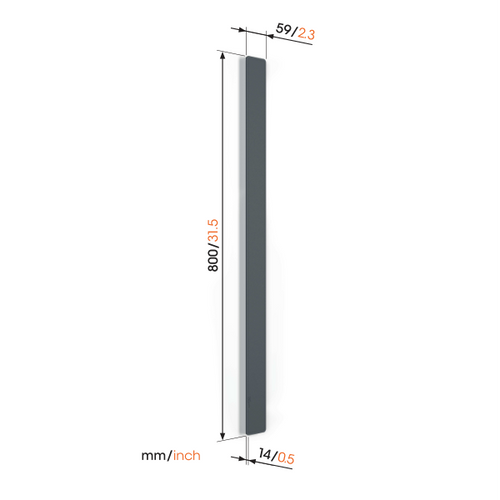 Vogels TVA6000WH, kanalica za sakrivanje kablova, dužina 80cm, bijela slika 2