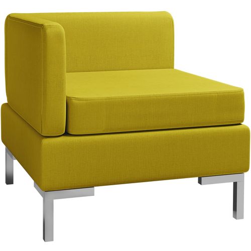Modularna kutna sofa s jastukom od tkanine žuta slika 17