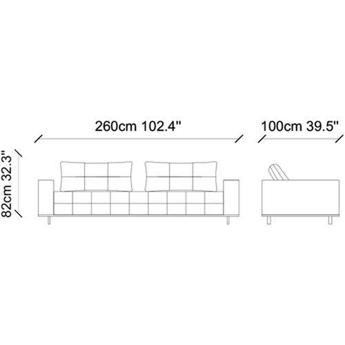 Army - Grey Grey 4-Seat Sofa slika 3