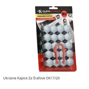 Sivi poklopci šarafa točka 17mm - Set od 20 komada