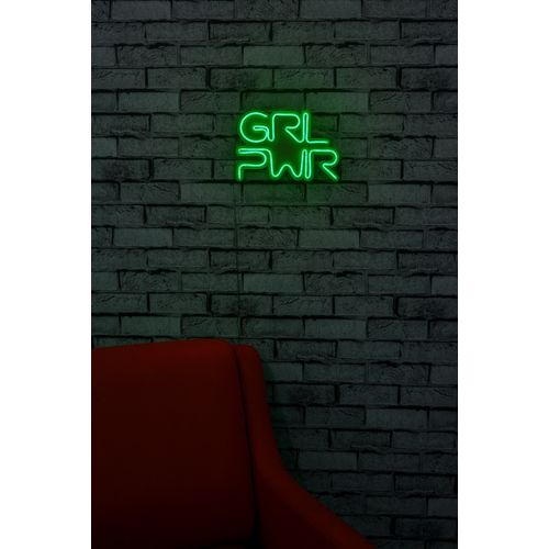 Wallity Ukrasna plastična LED rasvjeta, Girl Power - Green slika 12
