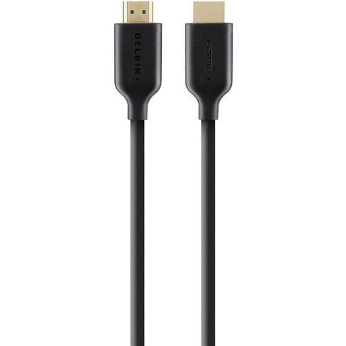 Belkin HDMI priključni kabel HDMI A utikač, HDMI A utikač 2.00 m crna F3Y021bt2M audio povratni kanal (arc), pozlaćeni kontakti, Ultra HD (4K) HDMI HDMI kabel slika 2
