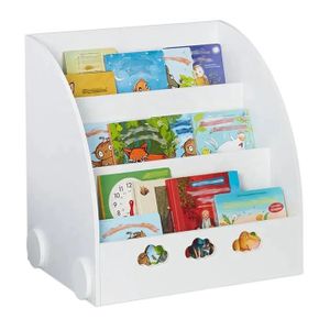 Kinder Home Drvena dječija polica za knjige Oblak, Bijela