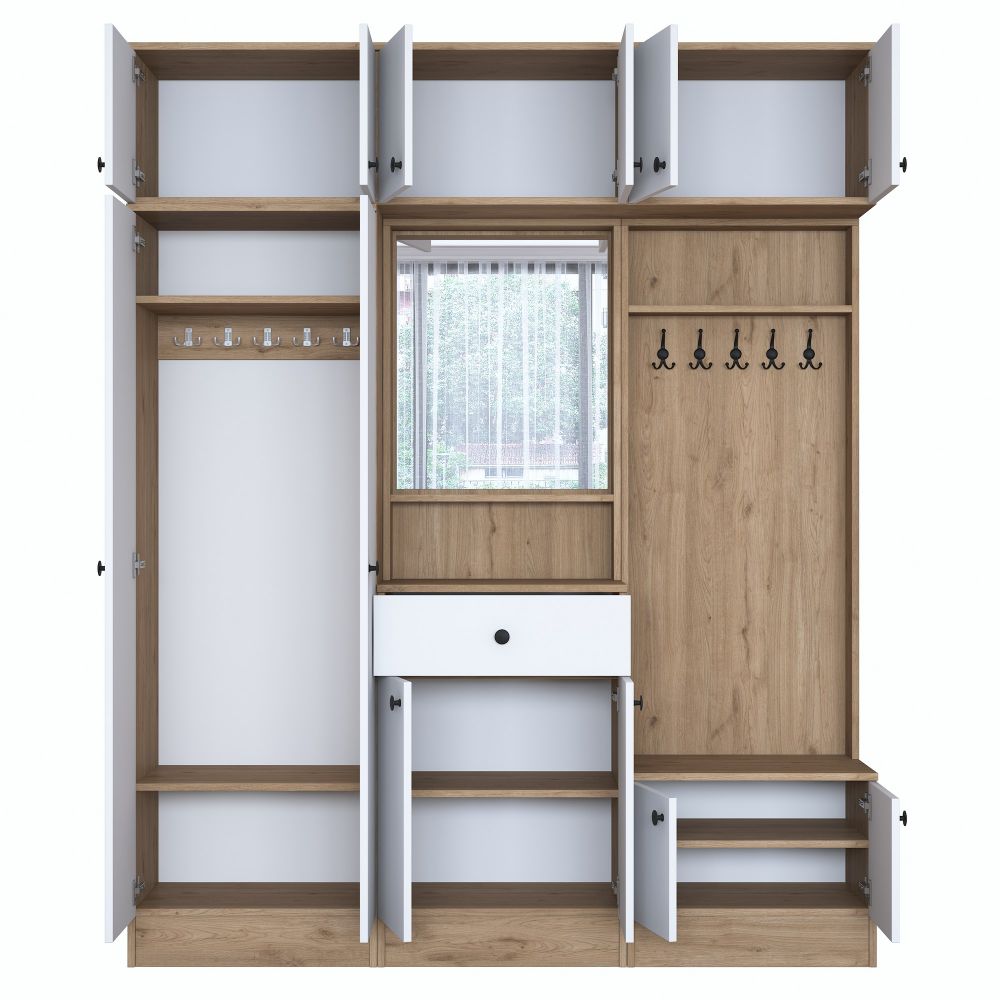 Hall stand EA108 - 2428, bijela i orah boja slika 10