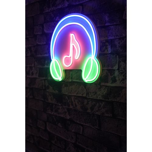 Wallity Ukrasna plastična LED rasvjeta, Music Sound Headphones - Pink slika 9