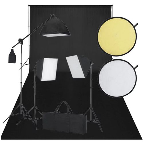 Studio Kit: Crna Pozadina, 3 Svjetla i Reflektor slika 33