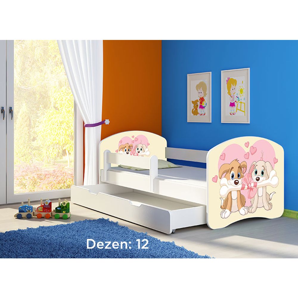 ACMA Dječiji krevet Acma II sa ladicom White - 140x70cm - Dezen 12 slika 2