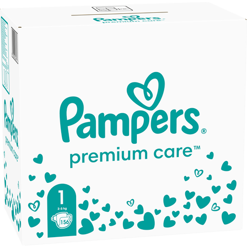 Pampers pelene Premium Care XXL mjesečno pakiranje, veličina 1, 156 komada slika 2