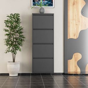 Kabinet za cipele 4 komada - Metalni, antracit boje