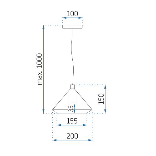 TOOLIGHT Viseća svjetiljka APP1004-1CP slika 13