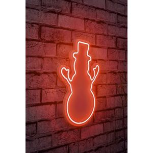 Wallity Ukrasna plastična LED rasvjeta, Snowman - Red