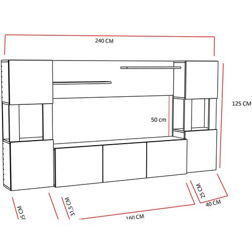 Lore - White, Teak White
Teak TV Unit slika 8