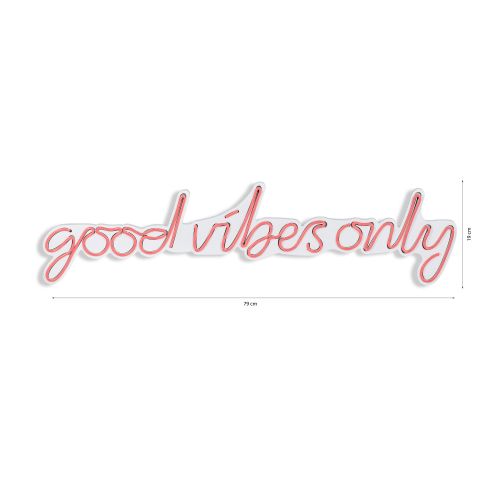 Wallity Zidna dekoracije svijetleća VIBES roza, Good Vibes Only - Pink slika 8