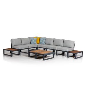 Lapuarta 1 - Sivi, Crni Sivi i Crni Vrtni Lounge Set