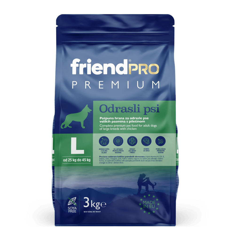 Friend PRO Premium suha hrana za odrasle pse velikih pasmina Piletina 3kg slika 1