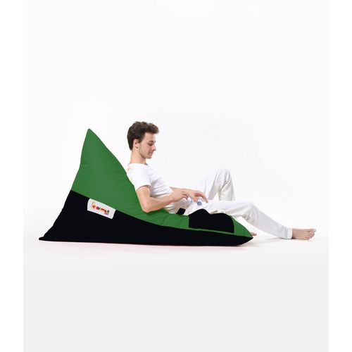 Atelier Del Sofa Vreća za sjedenje, Pyramid Large Double Color Bed Pouf - Green slika 6