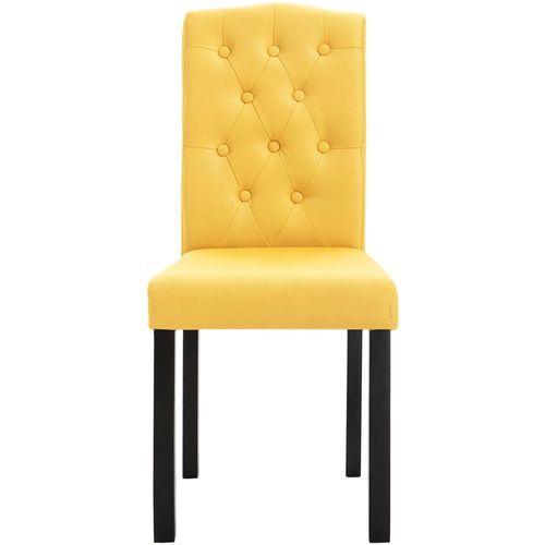 Blagovaonske stolice od tkanine 2 kom žute slika 35