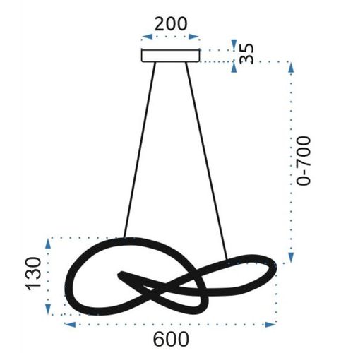 TOOLIGHT Moderna LED stropna svjetiljka + pilot App815-CP čvor zlato slika 13