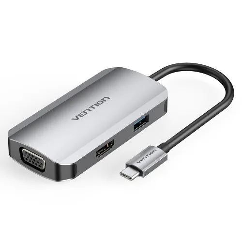 Vention USB-C to HDMI VGA USB 3.0 PD Docking Station 0,15m slika 1