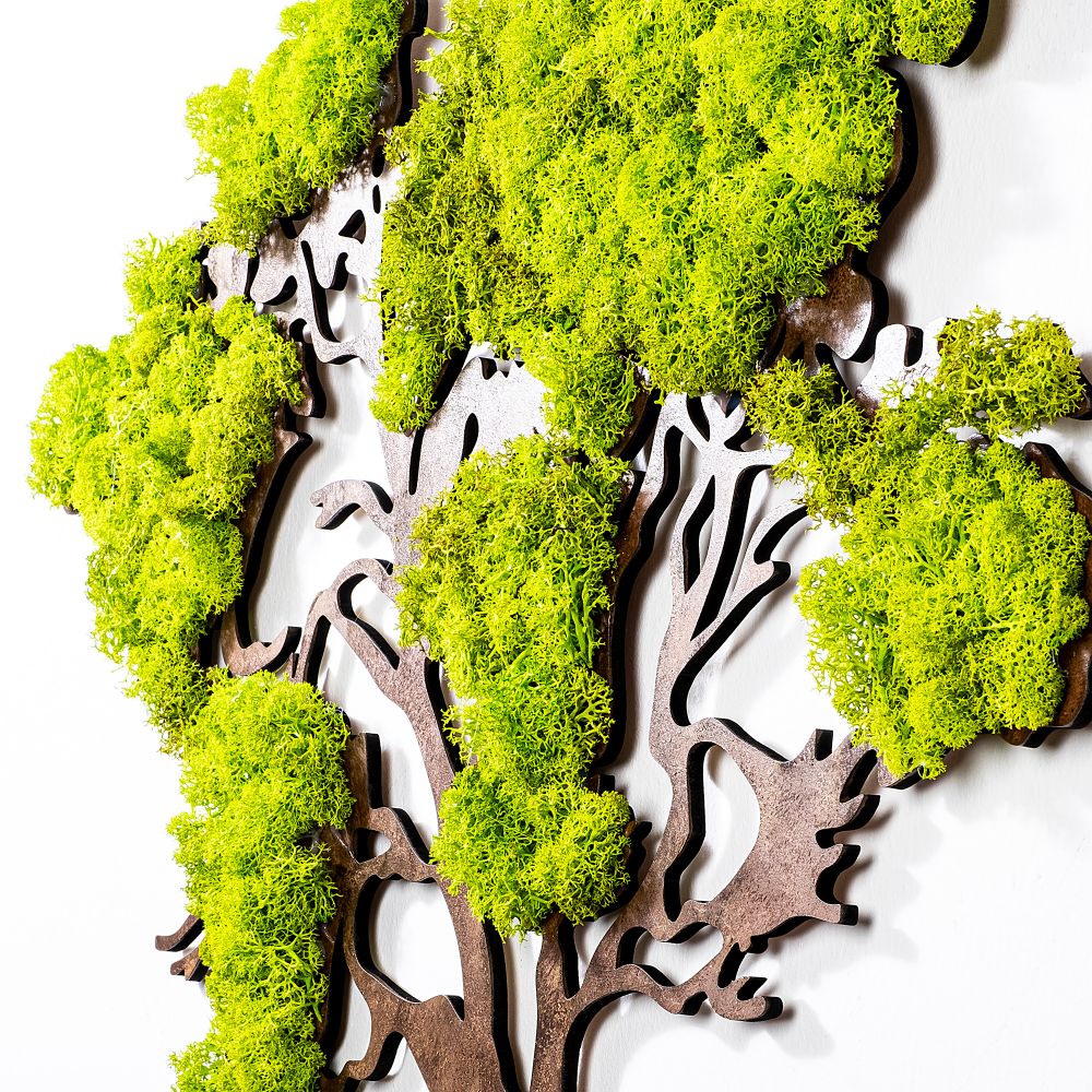 Dekorativni Zidni Ukras 'Tree 2 Green' u Braon Boji slika 3