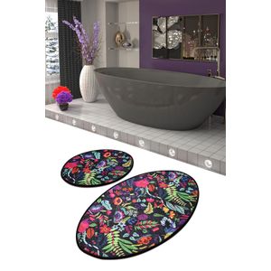 Set prostirki za kupatilo (2 komada) Pictura - Crna, boje: više boja