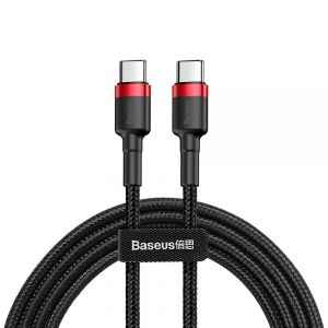 BASEUS Kabel Cafule Type C QC 3.0, 60W (20V 3A), 1m, (crno-crveni)