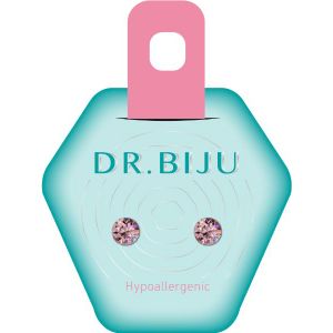 Dr.Biju minđuše 5.3mm  svetlo roze krug DXI53C223