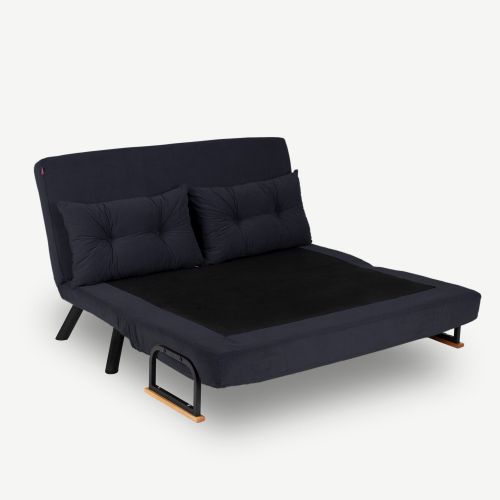 Atelier Del Sofa Sando dvosed - Crni dvosed na razvlačenje slika 3