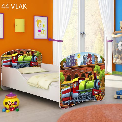 Dječji krevet ACMA s motivom 160x80 cm 44-vlak slika 1