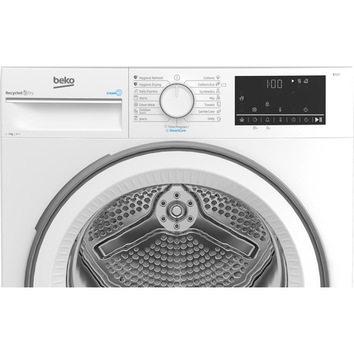 Beko B3T 67230 Mašina za sušenje veša sa toplotnom pumpom, 7 kg, SteamCureRefreshment, Hygienic Drying&Refreshment, Auto anticreasing, Dubina 54.3 cm slika 4