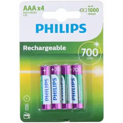 Punjiva baterija Philips AAA HR03 700mAh 1/4 slika 1