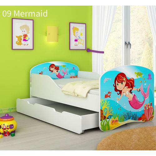 Dječji krevet ACMA s motivom + ladica 180x80 cm 09-mermaid slika 1