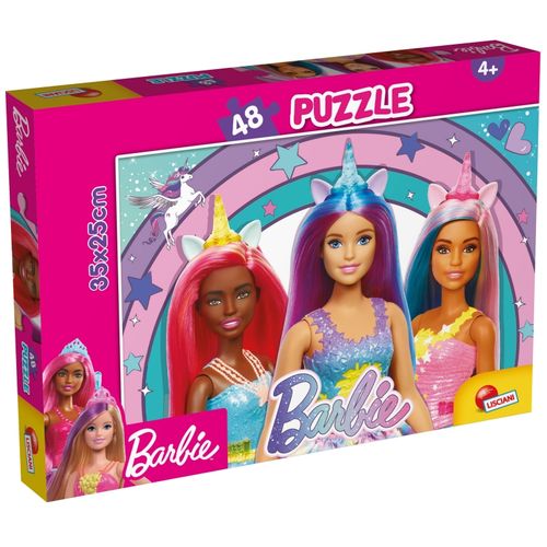 Slagalica Lisciani 48Pcs Barbie Magic Jednorog  2U1 Slozi I Oboji 99436 slika 1